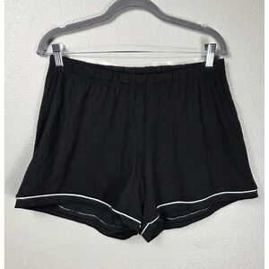 Cosabella Pima Cotton Modal Lounge Sleep Shorts Black XL Soft Pajama Pull On